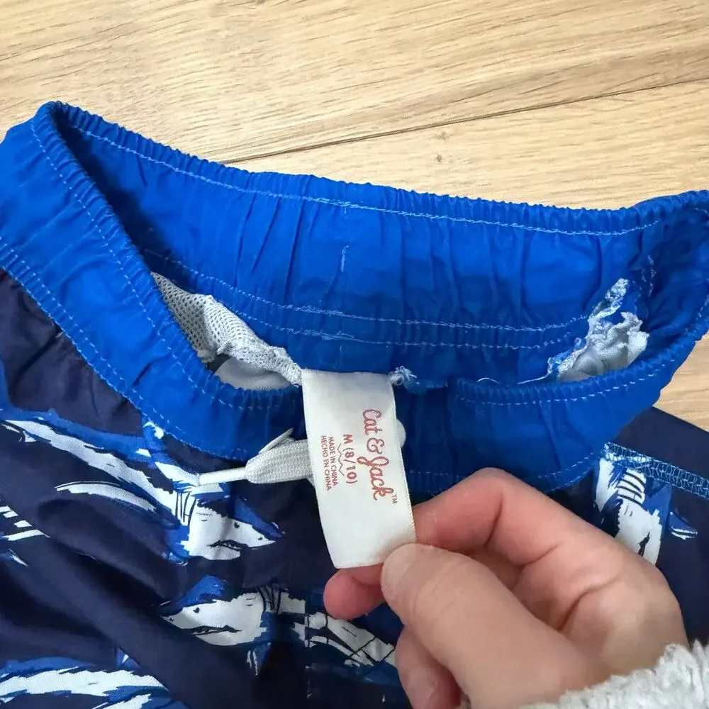 Lot of 3 Boys Bathing Suits Hurley Cat & Jack Body Glove Sz M